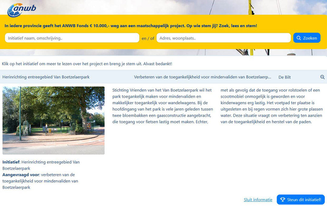Website ANWB toelichting