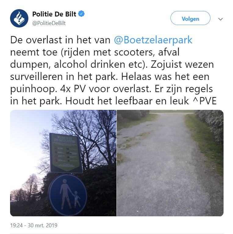 tweet politie